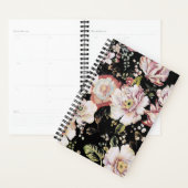 joli chic girly rose noir floral (Devant avec enveloppe)