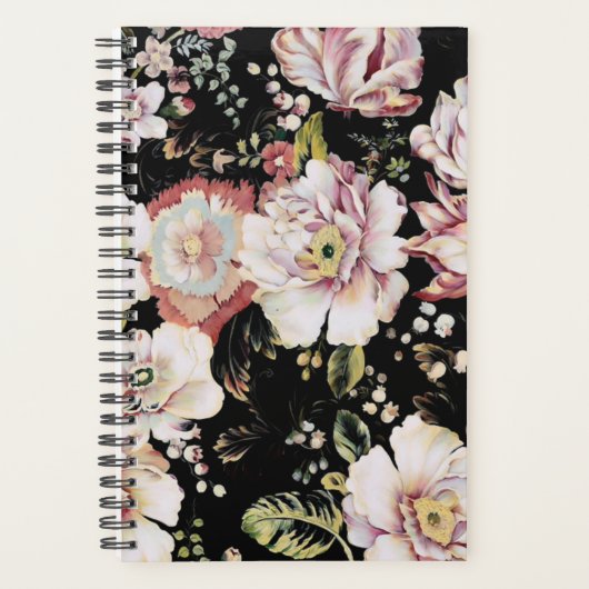 joli chic girly rose noir floral (Devant)