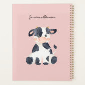 Joli chic vache aquarelle rose (Dos)