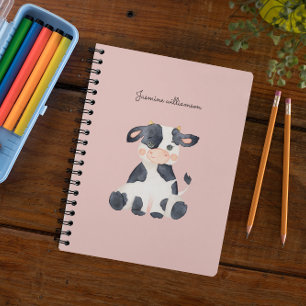 Joli chic vache aquarelle rose