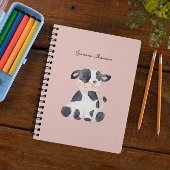 Joli chic vache aquarelle rose