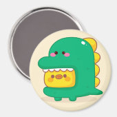 Joli Chick Portant Un Aimant Dino Costume (Recto/Verso)
