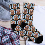 Joli chien animal de compagnie photo noir<br><div class="desc">Surprenez l'amoureux des chiens si c'est un anniversaire,  jour des mères ou Noël avec ces super mignonnes photos d'animaux de compagnie partout sur les chaussettes d'impression. Ils seront les favoris de tous les amoureux de les chiens. DROIT D'AUTEUR © 2020 Judy Burrows,  Black Dog Art - Tous droits réservés</div>