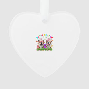 Joli chien bouledogue anglais et œufs aux oreilles