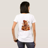 Joli chien d'automne en pull | T-Shirt décontracté (Dos entier)