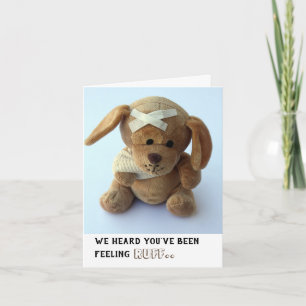 Joli chien en peluche mignon obtenir carte de bien