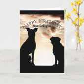 joli chien joyeux anniversaire de la carte de nous (Fleur jaune)