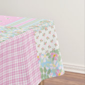 Joli chien rose Rose Faux Patchwork Nappe (In Situ)