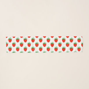 Joli chiffon Écharpe avec imprimé fraise rouge