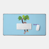 Joli chimpanzé dans la jungle suspendu dessin anim (Clavier et souris)