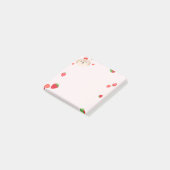 Joli chiot avec notes collantes post-it fraise (Incliné)