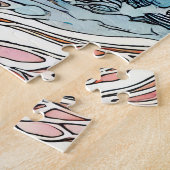 Joli chiot dans le Puzzle de 500 pièces de neige (Côté)