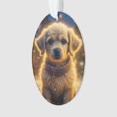 Joli chiot de Noël sur une nuit neigeuse Personnal (devant)