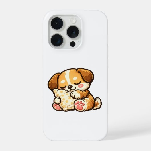 Joli chiot endormi avec un oreiller (Verso)