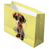 Joli chiot Grand sac cadeau (Devant Angle)