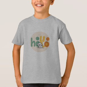 Joli chiot "Hello" t-shirt graphique