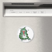 Joli Christmas Kiwi Cartoon Magnet (In Situ (Lave-vaisselle))