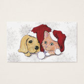 Joli Christmas Labrador Puppy et Orange Tabby (Devant)