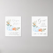 Joli Citrouille Baby Boy Douche Jeux d'affiche (Recto)