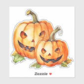 Joli Citrouille Halloween, Sticker (Feuille)