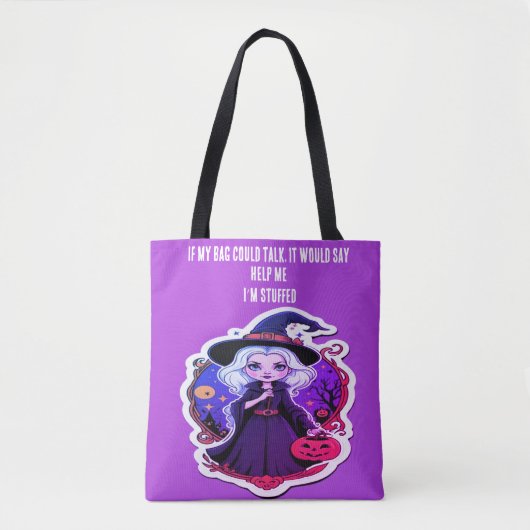 Joli citrouille sorcier Si mon sac pouvait parler (Devant)