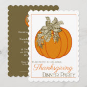 Joli Citrouille Thanksgiving invitation 18 (Devant / Derrière)