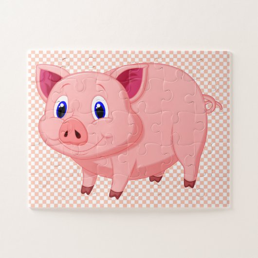 Joli Cochon rose Design Jigsaw Puzzle (Horizontal)