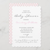 Joli coEd Baby Invitation rose (Devant / Derrière)