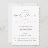 Joli coEd Baby Invitation rose (Devant)