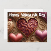 Joli Coeur Carte postale Saint Valentin (Devant / Derrière)