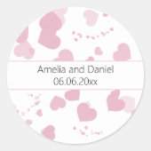 Joli coeur d'amour Sticker Mariage personnalisé (Devant)