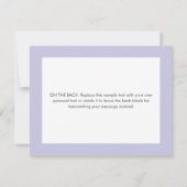 Joli cœur de lavande violette Merci (Dos)