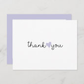 Joli cœur de lavande violette Merci (Devant / Derrière)