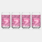 Joli coeur de Parties scintillant rose glam (Recto)