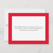 Joli cœur rouge vif Merci (Dos)