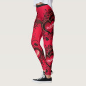 Joli Coeur Valentines Jour Leggings Femmes (Gauche)