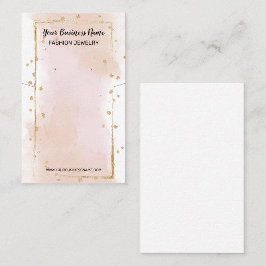 Joli collier d'aquarelle Écouter carte d'affichage (Devant / Derrière)