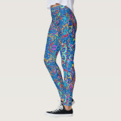 Joli coloré abstrait peint fleurs leggings (Gauche)