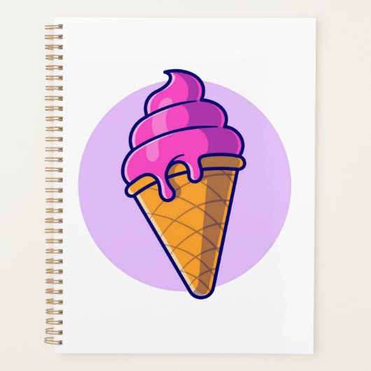 Joli cône de crème glacée cartonné (Devant)