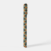 Joli Cool Lustré Orange Bleu Retro Flower (Côté droit)