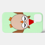 Joli coque ipad de la Chouette de Noël (Verso (horizontal))