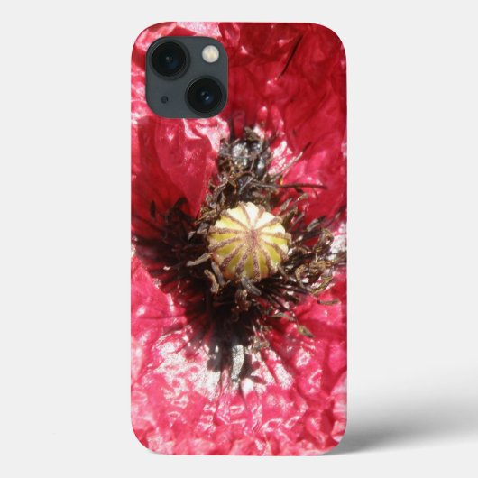 Joli coque ipad de la fleur de pavot rouge (Verso)