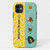Joli coque iphone d'abeilles jaunes (Dos)