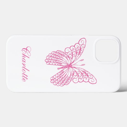 Joli coque iphone papillon rose (Verso (horizontal))