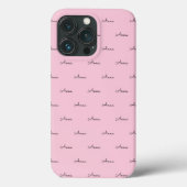 Joli coque iphone rose clair Monogramme moderne (Verso)