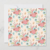 Joli Corail et Baby shower vert Invitation (Dos)