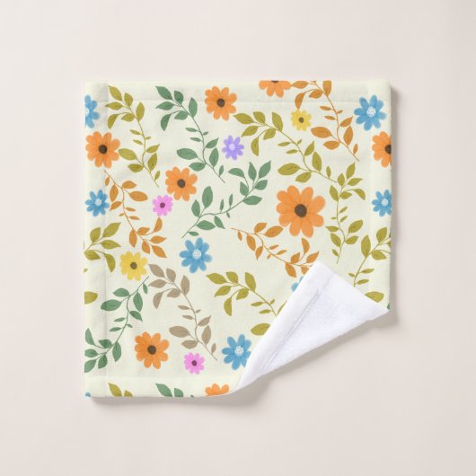 Joli cottagecore fleurs florales (Gant de toilette)