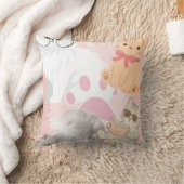 Joli Coussin à Jeter Collage de Chats Kawaii | Cha (Couverture)