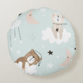 Joli Coussin Bleu Teddy pour Nursery (Dos)