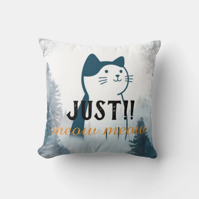 Joli Coussin Chat « Miaou Miaou » (Recto)